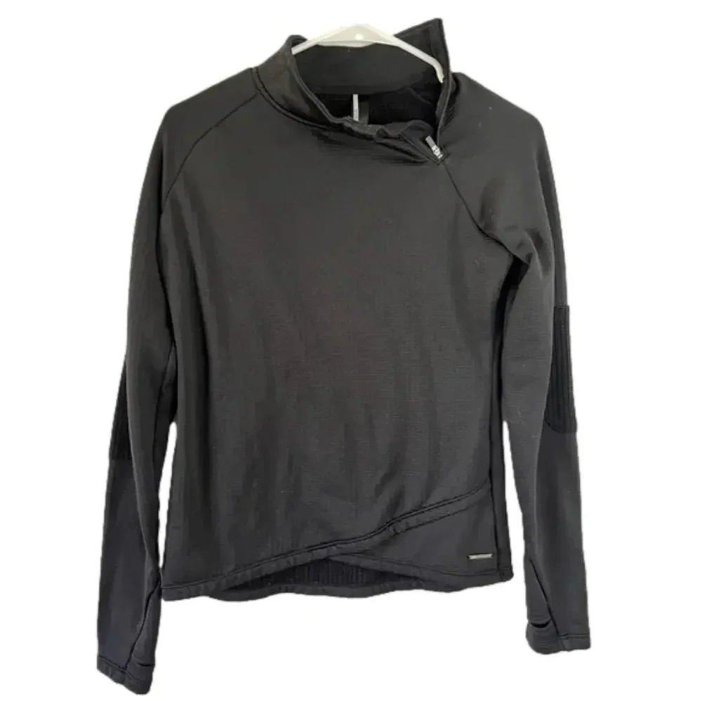 Mondetta Womens Black Side Zip Pullover Athletic Top Size Small